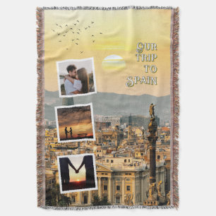 Couverture Conception de collage photo de vacances romantique
