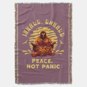 Couverture Conception de méditation Bigfoot Paix et non paniq