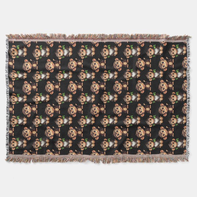 Couverture Conception de motif singe noir  (Devant)
