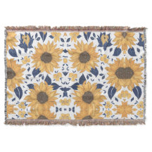 Couverture confortable à motif tournesol pour nouv