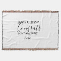 Congrats add name message wedding newly wed couple