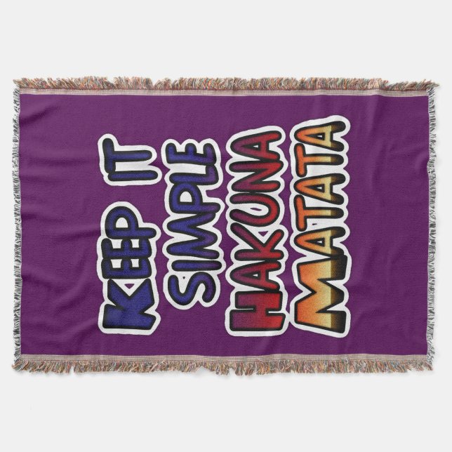 Couverture Conserver Simple Hakuna Matata Art Print (Devant)