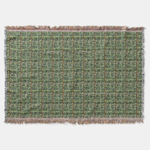 Couverture Cordes de graphiques tissées Fluffy Vert