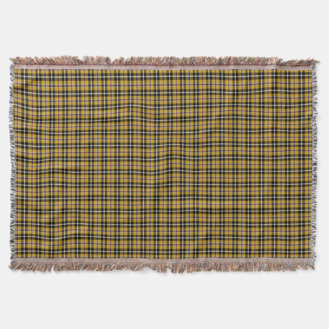 Couverture Cornouailles National Tartan Jaune et Noir Plaid (Devant)