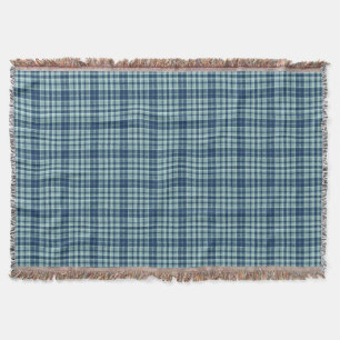 Couverture Cosy plaid bleu sauge vert