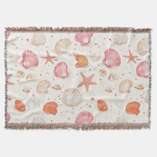 Couverture Côtière rustique - Coquillages, Starfish, Reef (28