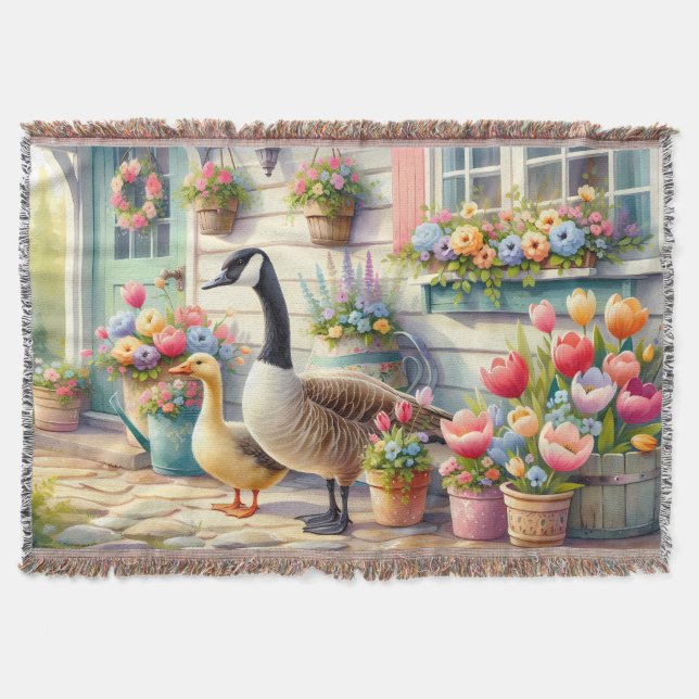 Couverture Cottage Garden Geese Spring Illustration (Devant)