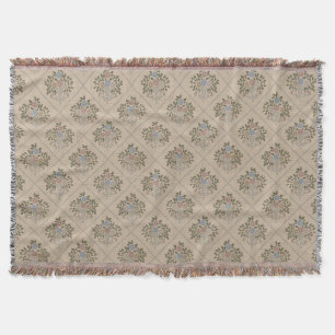 Couverture Cottagecore Imprimé sur Lin Bloc Vintage Jardin