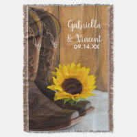 Country Sunflower Western Mariage Keepsaké