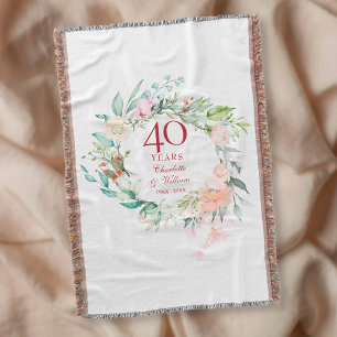 Couverture Couronne florale pour les 40 ans de mariage rubis