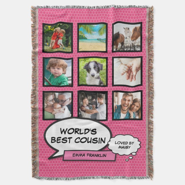 Couverture Cousin 9 Photo Collage bande dessinée Livre amusan (devant Vertical)