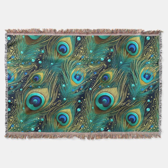 Couverture Coussin de jet Peacock Passion (Devant)