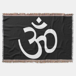 Couverture Coussin noir Om