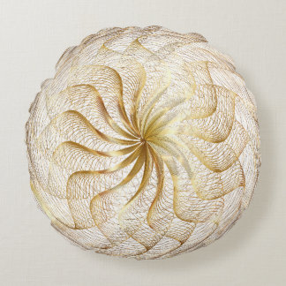 Couverture Coussin ronde Golden Elegance
