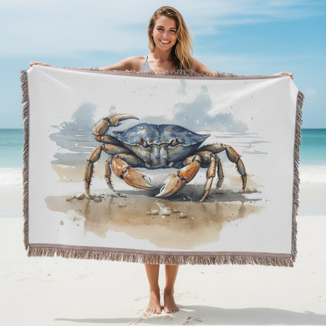 Couverture Crabe de plage aquarelle (Créateur téléchargé)