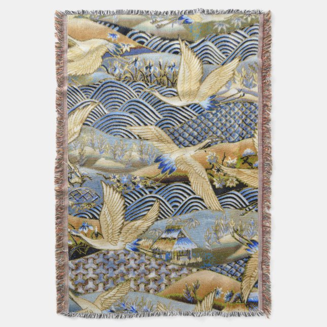 Couverture Crane japonaise personnalisée (devant Vertical)