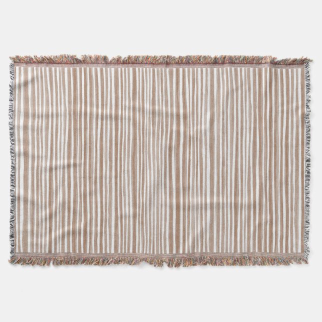 Couverture Cream Brown Stripes Christmas   (Devant)