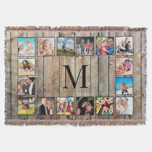 Couverture Create Your Custom Photo Collage Rustic Farmhouse (Devant)