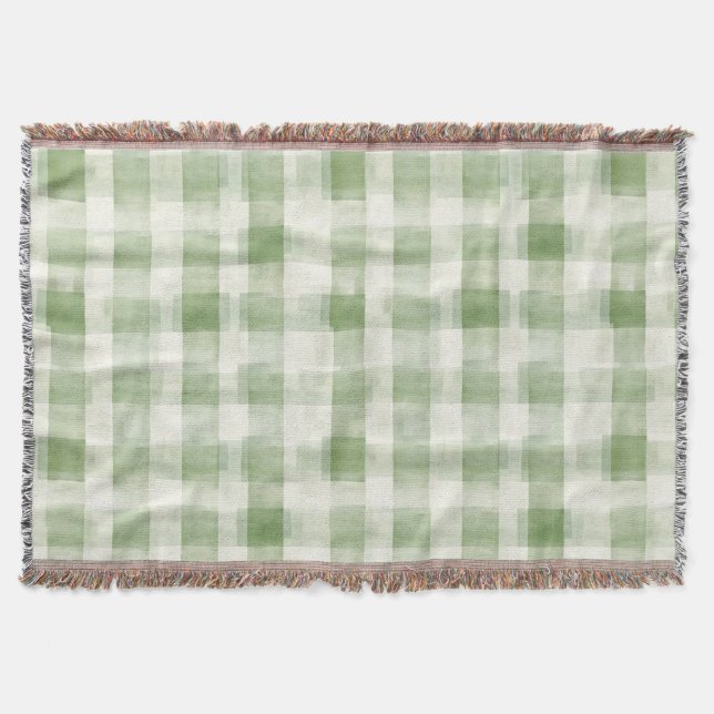 Couverture Crème verte occidentale rayures plaid Noël (Devant)