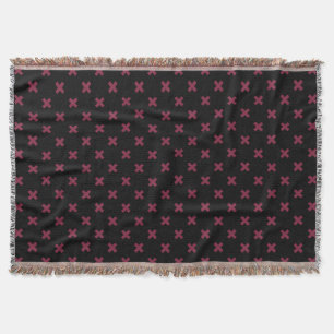 Couverture Crochets Mulberry sur noir