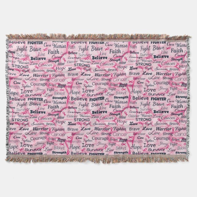 Couverture Croire Fighter Vivre Fort Fringé Rose (Devant)