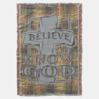 Couverture Croix chrétienne du Christ en T-shirt gris pierre