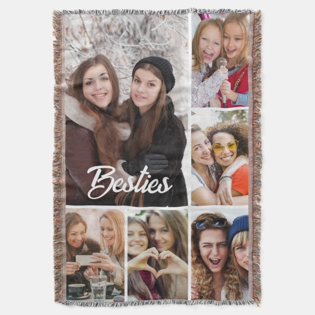 Couverture Custom "Besties" Photo Collage  (devant Vertical)