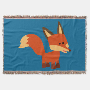 Couverture Cute Astute Cartoon Fox Jeter Blanket