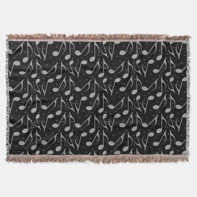 Couverture Cute Black Houndstooth Chic Notes musicales (Devant)