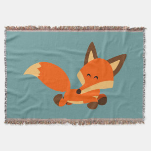 Couverture Cute Fleet Cartoon Fox Jeter Blanket