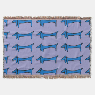 Couverture Dachshund Abstrait en bleu