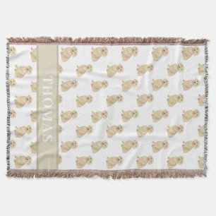 Couverture Dachshund personnalisé (Long Haired, Cream Fawn)