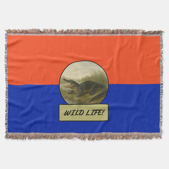 Couverture d'alignement orange et bleu à lancer (Devant)