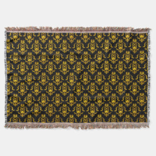 Couverture Damas d'or sur noir