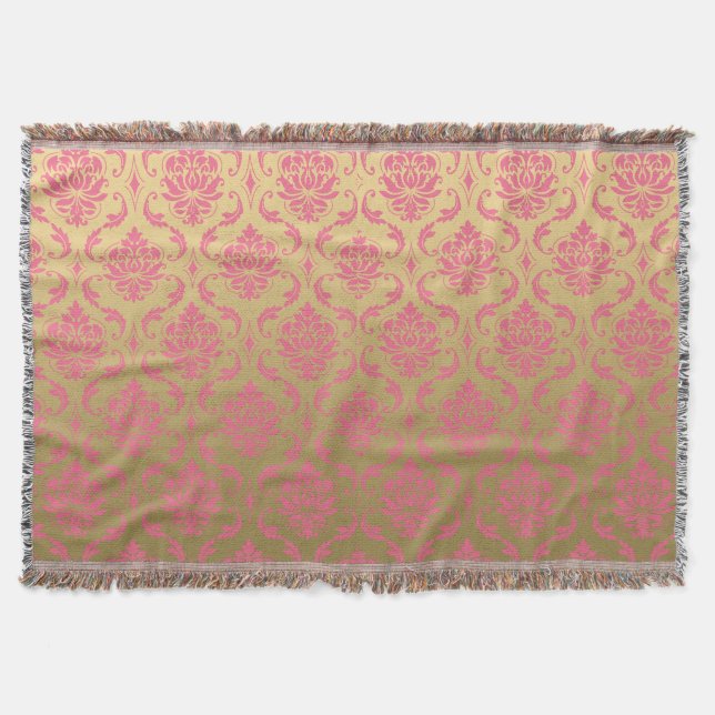 Couverture Damassé d'or et de classique de rose (Devant)