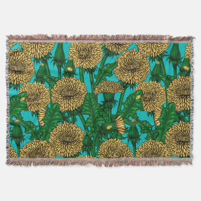 Couverture Dandelions sur turquoise (Devant)