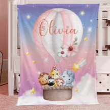 Couverture d'animal bébé personnalisée, Pépinière 