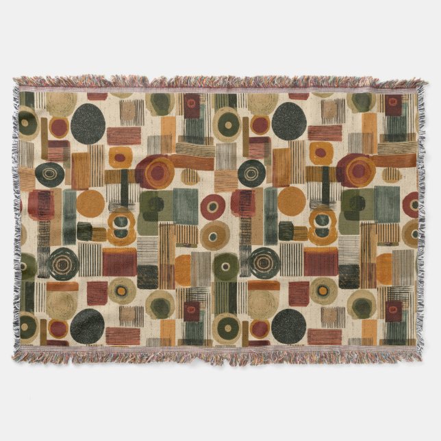 Couverture Dark Mid Century Geometric Pattern (2) (Devant)