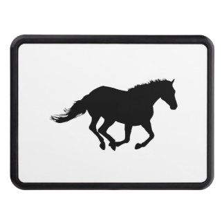 Couverture D'attelage De Remorque Art noir galopant de cheval de noir de silhouette