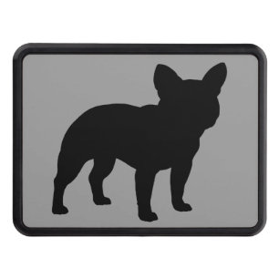 Couverture D'attelage De Remorque Chien noir de Frenchie de silhouette de bouledogue