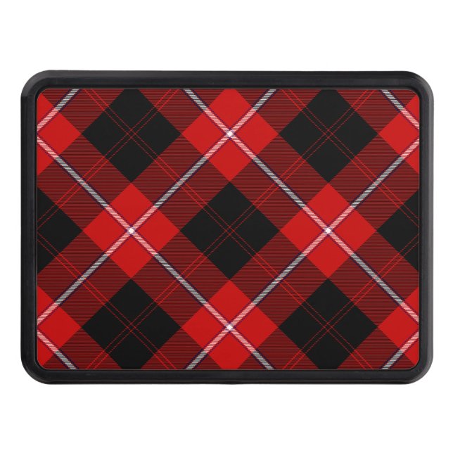 Couverture D'attelage De Remorque Cunningham Tartan rouge noir (Devant)
