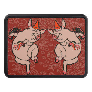 Couverture D'attelage De Remorque Dancing Pig Antique Cute Danseuse