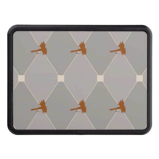 Couverture D'attelage De Remorque Motif Harlequin Fly Fishing Lures (Devant)