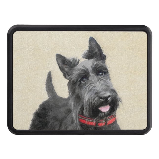Couverture D'attelage De Remorque Peinture de Terrier d'écossais - art original (Devant)