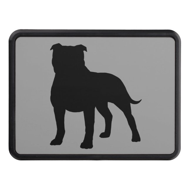 Couverture D'attelage De Remorque Silhouette de bull-terrier du Staffordshire (Devant)