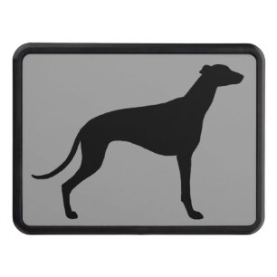 Couverture D'attelage De Remorque Silhouette de chien de lévrier