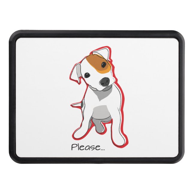 Couverture D'attelage De Remorque "Svp" couverture d'accroc de Jack Russell Terrier (Devant)
