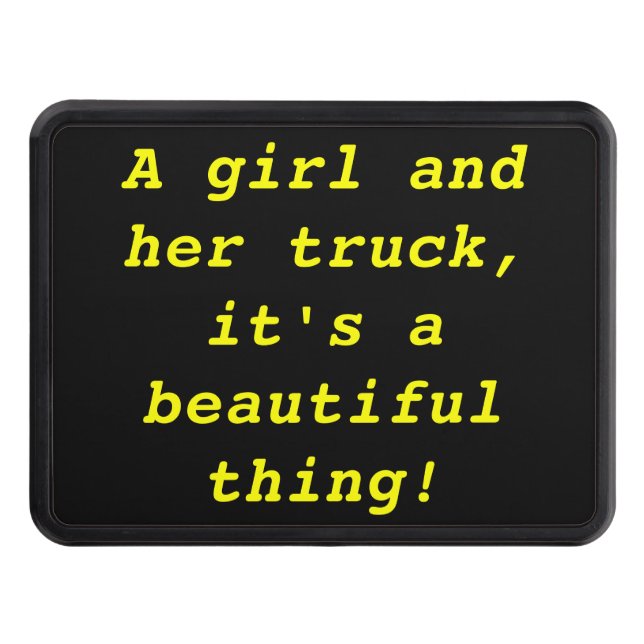 Couverture D'attelage De Remorque Une fille et son camion - belle chose (Devant)
