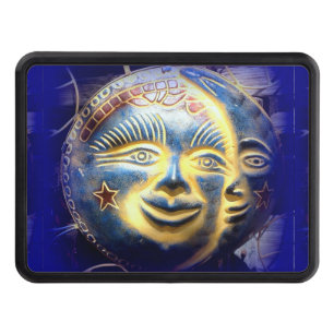 Couverture D'attelage De Remorque visage du soleil/couverture d'accroc visage de
