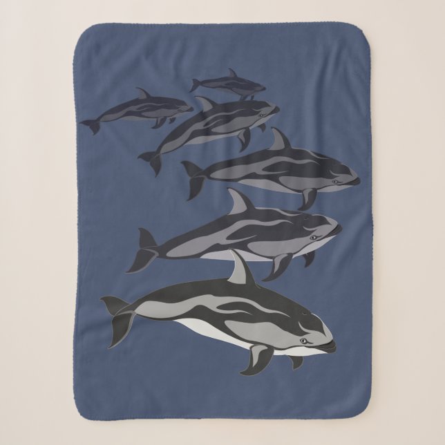 Couverture dauphin blanc dauphin Sherpa Blanket (Devant)